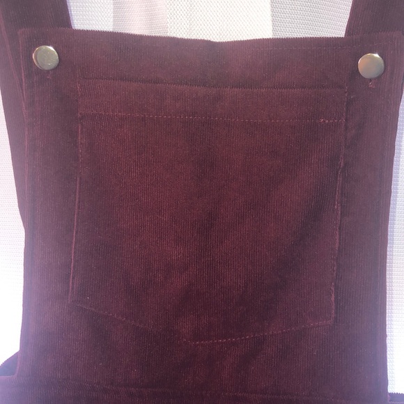 Maroon Corduroy Dress - Picture 3 of 4